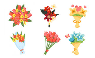 当二次元邂逅浪漫 卡通漫画风花卉，情人节最“绘”心意的礼物